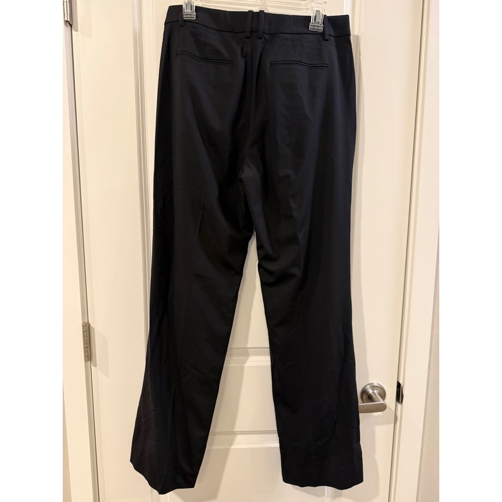 J.Crew Collection Italian Stretch Wool Wide Leg Pleated Pants Black CC493 Size 6 - Picture 2 of 7